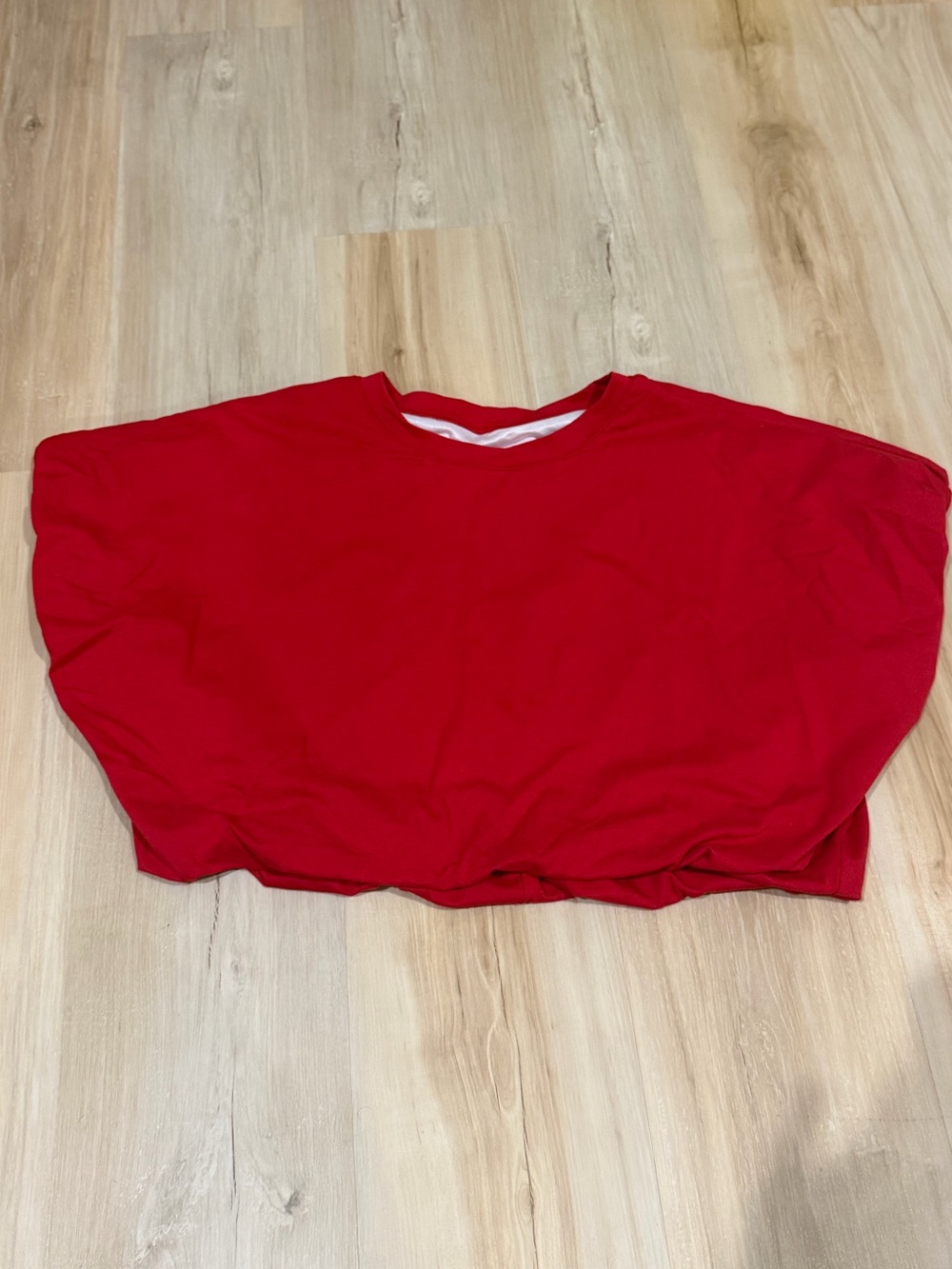 Women’s Red Short Sleeve Crewneck Top